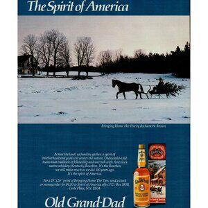 1985 Old Grand-Dad Kentucky Straight Bourbon Whiskey Vintage Print Ad (L20)